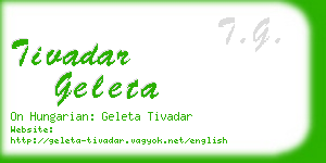 tivadar geleta business card